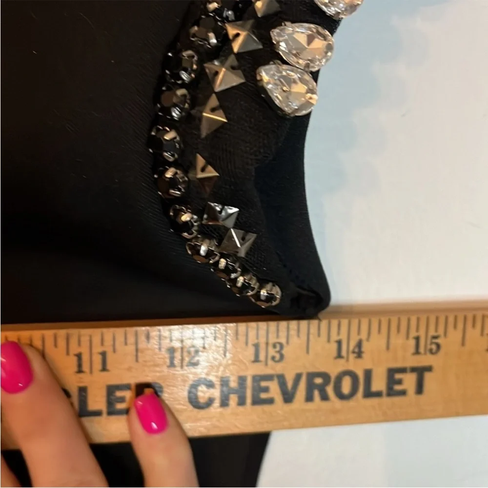 NWT Topshop Black Cocktail Dress Fit Flare
Embellished Jewels Cap Sleeve Size 4 - Picture 11 of 15